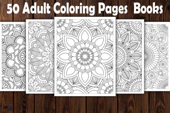 Download 50 Adult Coloring Pages Books - K Collection