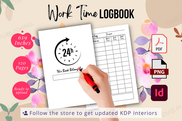 Download Work Time Log | Ready to Upload KDP File - K Collection