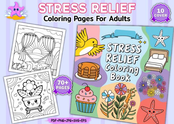 Download Stress Relief Coloring Book for Adults - K Collection