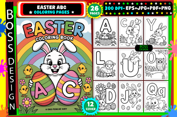 Download Easter ABC Coloring Pages for Kids - K Collection
