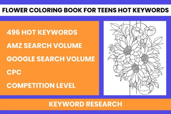 Download Flower Coloring Book for Teens Keywords - K Collection