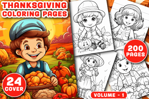 Download 200 Thanksgiving Coloring Pages for Kids - K Collection