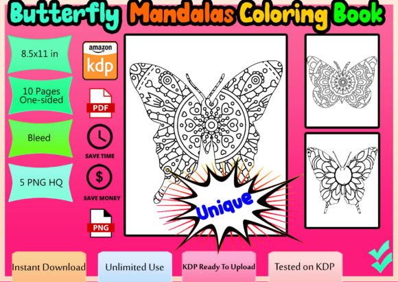 Download Butterfly Mandala Coloring Book - K Collection