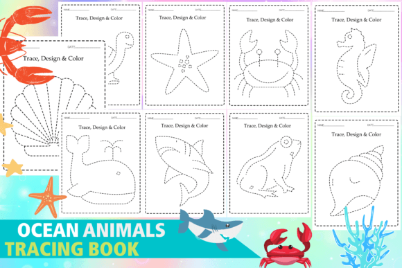 Download Ocean Animals Tracing Book - K Collection