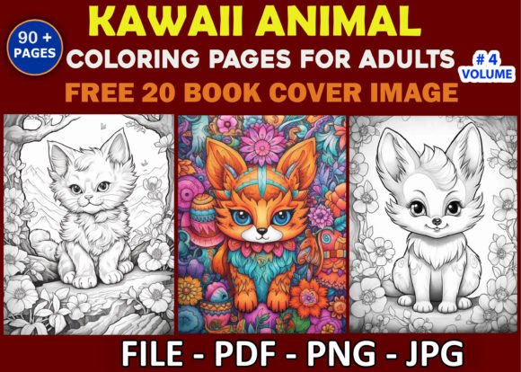 Download Kawaii Animal Coloring Pages for Adults - K Collection