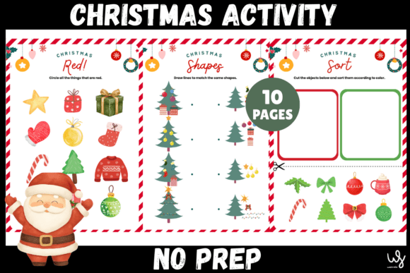 Download Christmas Activity Worksheets Bundle V4 - K Collection