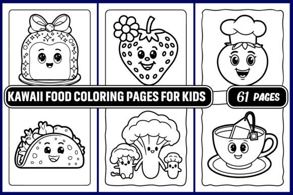 Download Cute Kawaii Food Coloring Pages for Kids - K Collection