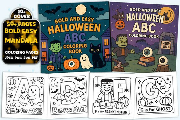Download Halloween ABC Alphabet Coloring Book - K Collection