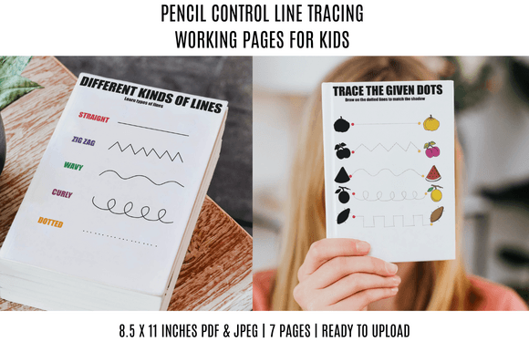 Download Kids Pencil Control Lines Working Pages - K Collection