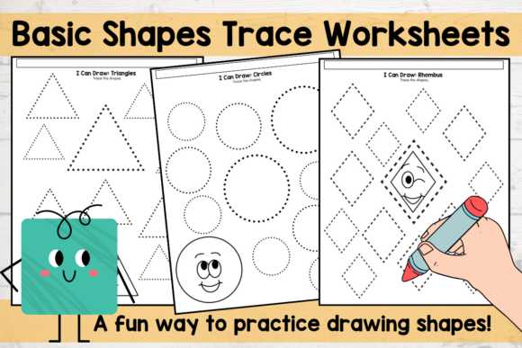 Download Preschool Shapes Tracing Worksheets - K Collection
