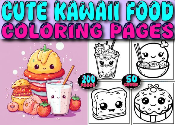 Download Cute Kawaii Food Coloring Pages for Kids - K Collection