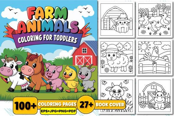Download Farm Animals Coloring Book for Toddlers - K Collection