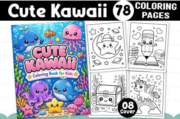 Download Cute Kawaii Coloring Pages for Adults - K Collection