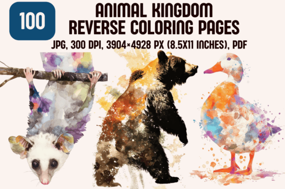 Download Animal Kingdom Reverse Coloring Pages - K Collection