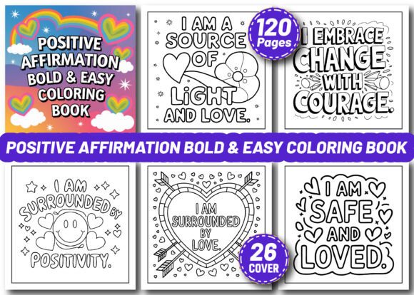 Download Positive Affirmation Coloring Book KDP - K Collection