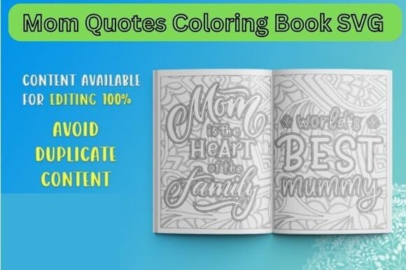 Download Funny Mom Quotes Coloring Book SVG - K Collection