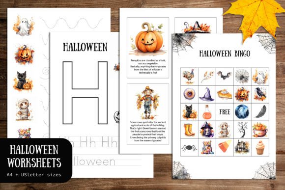 Download Halloween Educational Worksheets Pages - K Collection