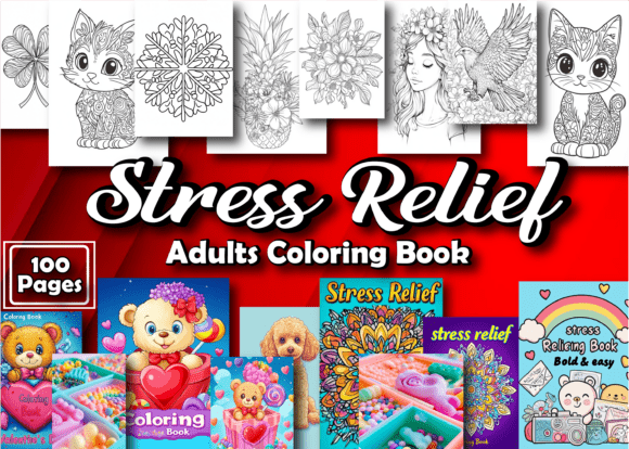 Download Stress Relief Coloring Book for Adults - K Collection