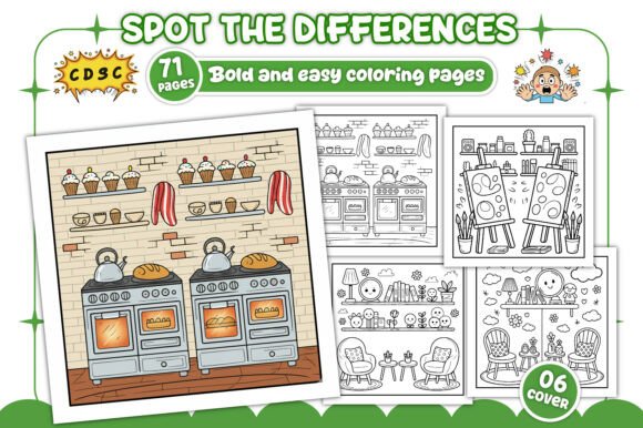 Download Spot the Differences Coloring Book - K Collection