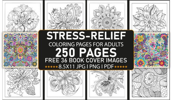 Download Stress Relief Coloring Book for Adults - K Collection