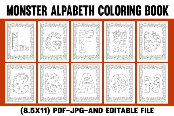 Download Monster a to Z Alphabet Coloring Book - K Collection