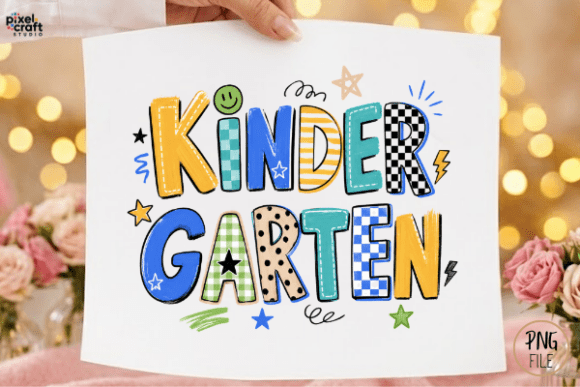 Download Kindergarten Mixed Pattern Doodle PNG - K Collection