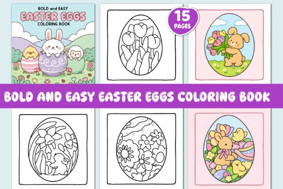 Download BOLD and EASY EASTER EGGS COLORING BOOK - K Collection