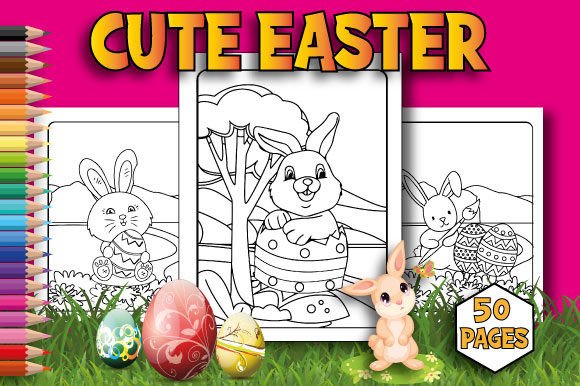 Download Cute Easter Coloring Pages for Kids - K Collection