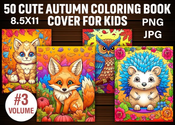 Download Cute Autumn Coloring Book Cover for Kids - K Collection