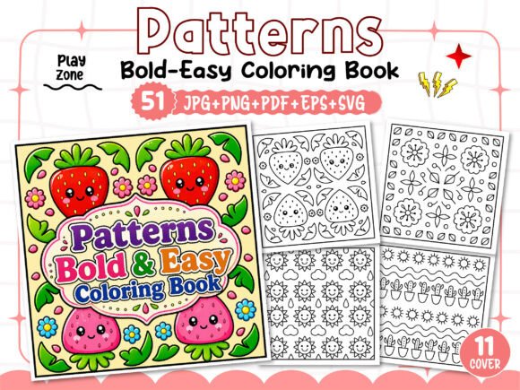 Download Patterns Bold &amp; Easy Coloring Book Pages - K Collection