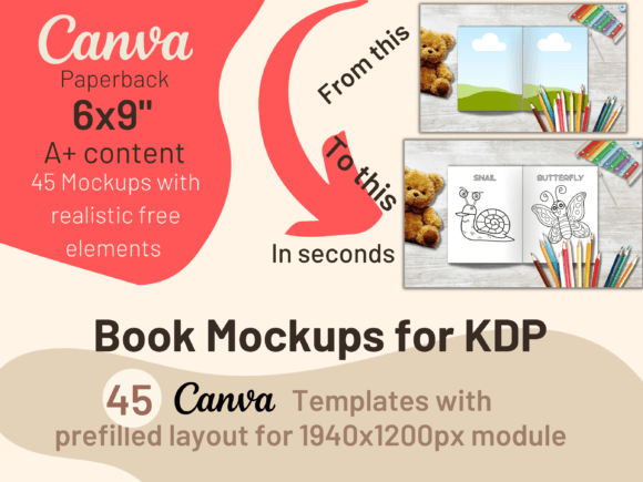 Download KDP Book Mockup for 6x9 Books - K Collection