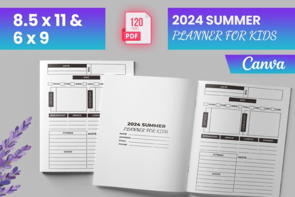 Download 2024 Summer Planner for Kids Canva (KDP) - K Collection