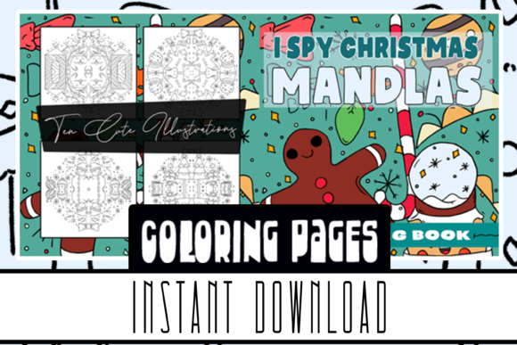 Download I Spy Christmas Mandalas Coloring Book - K Collection