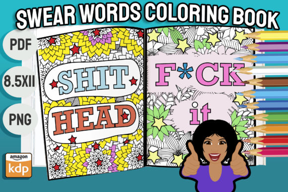 Download Swear Words Coloring Book for Adults - K Collection
