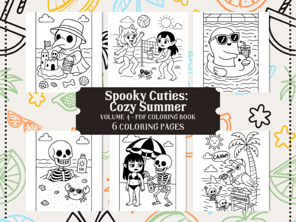 Download Spooky Cuties Cozy Summer Coloring Pages - K Collection