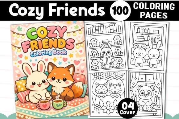 Download Cozy Friends Coloring Pages for Kids - K Collection