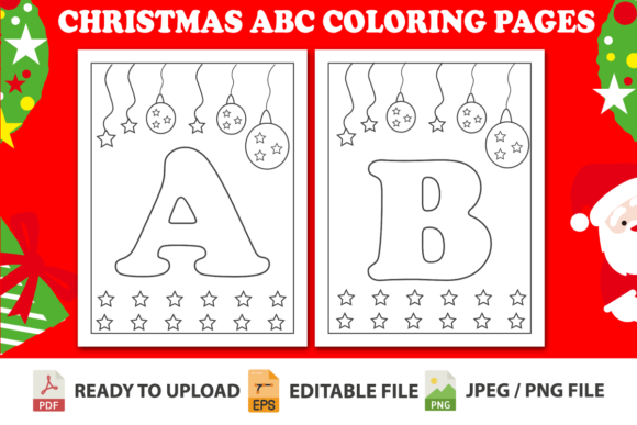 Download Christmas ABC Coloring Pages for Kids - K Collection
