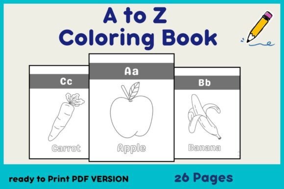 Download A to Z Alphabet Coloring Book - K Collection