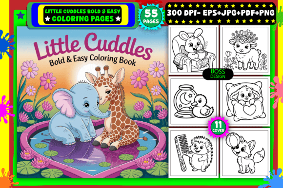 Download Little Cuddles Bold &amp; Easy Coloring Book - K Collection