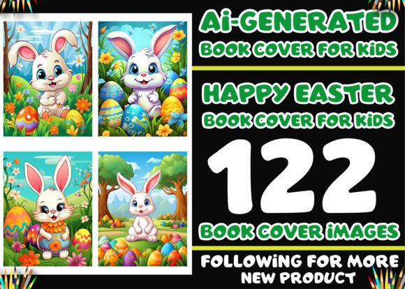 Download 122 Happy Easter Book Cover for Kids KDP - K Collection