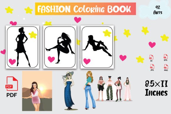Download Fashion Coloring Book for Girls for Kdp - K Collection
