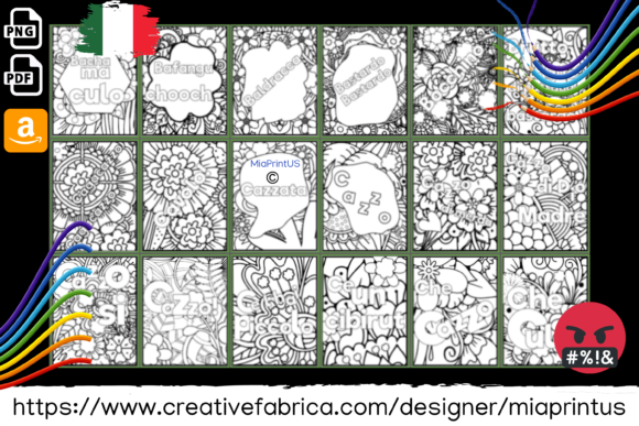 Download Italian Swear Words Coloring Book - K Collection