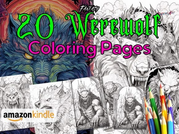 Download 1 X KDP Werewolf Coloring Book Interior - K Collection