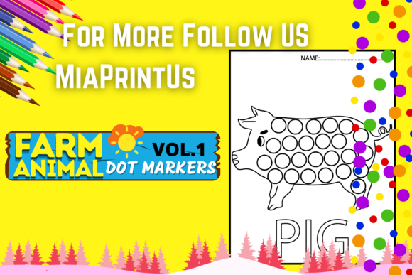Download Farm Animals Dot Markers - K Collection