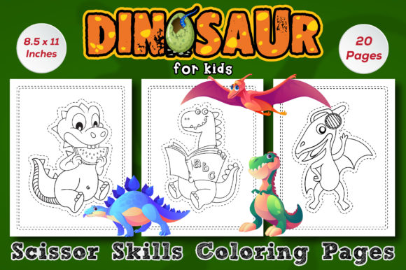 Download Dinosaur Scissor Skills Coloring Pages - K Collection