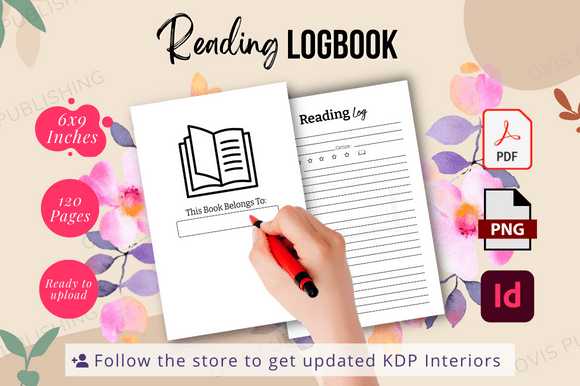 Download Reading Log Book | Ready to Upload KDP - K Collection