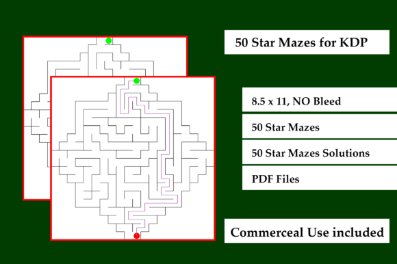 Download 50 Star Mazes for KDP Activity Book - K Collection
