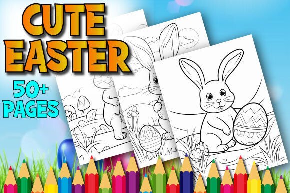 Download Cute Easter Coloring Pages for Kids - K Collection