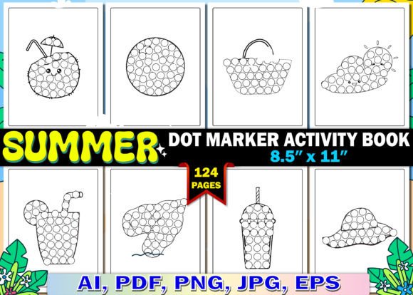 Download Summer Dot Marker Activity Book for Kids - K Collection