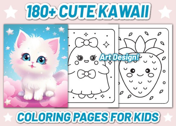 Download 180 Cute Kawaii Coloring Pages for Kids - K Collection